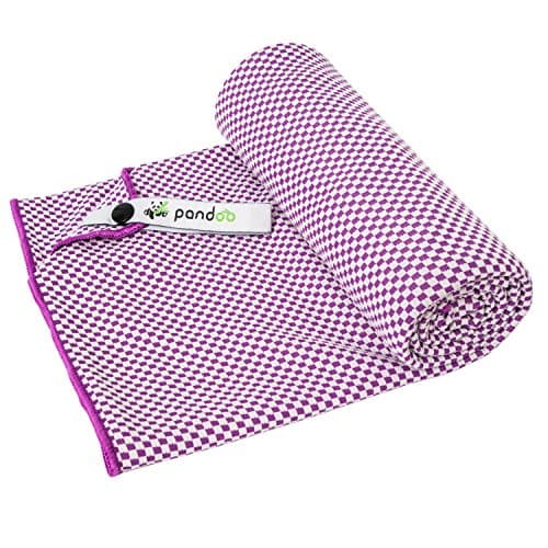 pandoo Microfibre Travel Towel | Eco-Friendly Nylon and Bamboo Fibers | Quick Drying Absorbent and Antibacterial Bath Blanket | Sport, Travel, Swimming, Shower and Beach | Case | 160x80cm — view 2