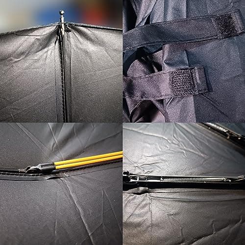 Maibar Umbrella Windproof Strong 24 Ribs Compact Umbrellas Sun UV Protection spf 50 Folding Travel Large Auto Open Close Umbrellas Umbrella (Light Blue) — view 5
