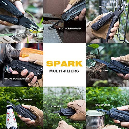 ROXON CM1349 Spark Multitool Plier, 14-in-1 Multitools Folding Plier, Multipurpose Outdoor Survival Portable Multi Tool Set — view 4