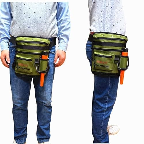 Super detesir Pointer Metal Detector Find Bag Detecting Digger Tools Bag Waist Pack Pouch for PinPointer Garrett Xp ProPointer (Coral) — view 5