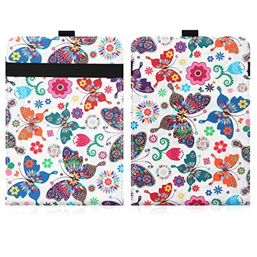 VOVIPO Universal Protective Case for 6" 6.8" 7" kindle paperwhite eReaders, Folio Stand Cover with Handstrap Compatible with kindle paperwhite/Kobo/Tolino/Pocketook/Sony 6/6.8/7 inch-Butterfly — view 6