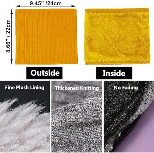 ehsbuy Fleece Neck Warmer Thermal Snoods Unisex Thick Winter Cold Weather Knitted Circle Scarf for Cycling Motocycle Sports — view 5