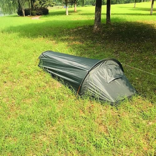 Niceminiwall Ultralight 690g Backpacking Tent for Person – Compact 220 x 90 x 50cm Waterproof & Windproof Camping Shelter with Aluminum Poles, Polyester/Ox(YELLOW) — view 4