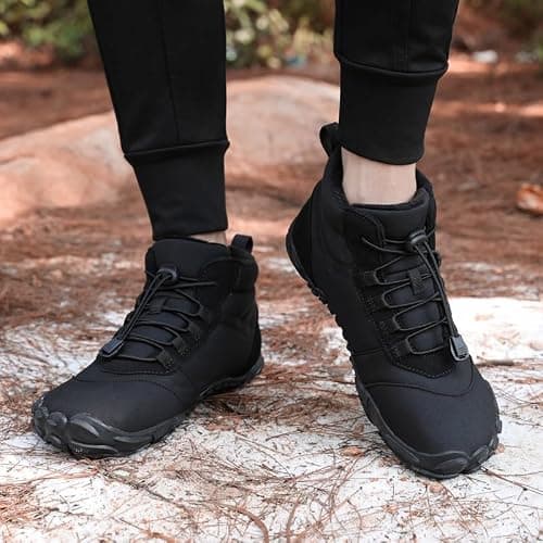 Homesally Winter Pro 2.0 Unisex Waterproof Barefoot Trail Running Hiking Shoes, Black, 45 EU (9.5 US Men's, 11.5 US Women's) — view 2