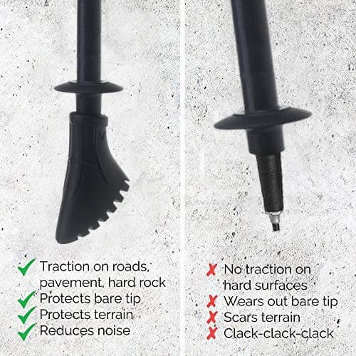 CRESTGOLF Pack of 10 Pieces of Nordic Walking Pads for Asphalt Trekking Pole Rubber ferrule for Asphalt and Stone Trekking Poles (6 pack) — view 6