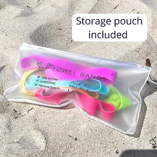Towel Bands (6-Pack), Beach, Pool & Cruise Chairs, Extra Durable, No Snapping, Cruise Ship & Beach Essentials, Great Alternative to Beach Towel Clips — view 5