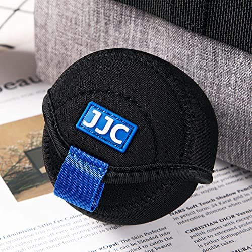 JJC Mirrorless Lens Pouch Bag Protective Case for Canon Fuji Olympus Nikon Lenses, Soft Neoprene Water Resistant Travel Carry Camera Lens Wrap with Carabiner (Interior Size 2.4" x 1.6") — view 2