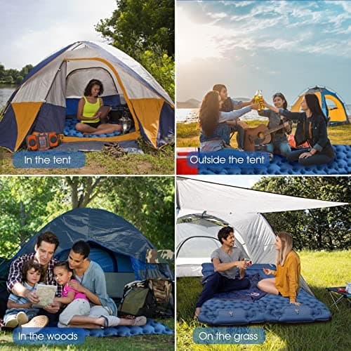 HiiPeak Camping Sleeping Pad - Ultralight Inflatable Sleeping Mat with Built-in Foot Pump & Pillow, Compact Waterproof Camping Air Mattress for Tent, Backpacking, Hiking, Tent Trap Traveling — view 6