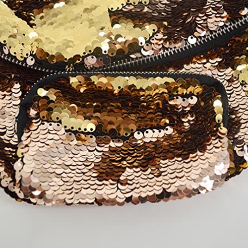LA HUATE Women's Sparkly Sequin Fanny Packs Glitter Waist Bag Adjustble Buckle Belt Bag Shiny Bum Bag Sling Shoulder Chest Bag — view 5