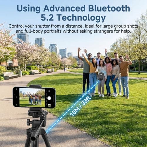 2 Pack Bluetooth Camera Remote Shutter Selfie Stick Shutter, Bluetooth 5.2 — view 3