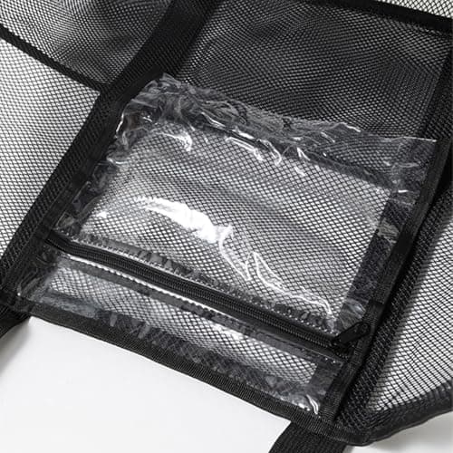 gogocow Mesh Beach Bag for Women, Foldable Waterproof and Sandproof Mesh Handbag, Large Pool Tote Bag for Beach Gym School Shopping Swimming Travel and Daily — view 2