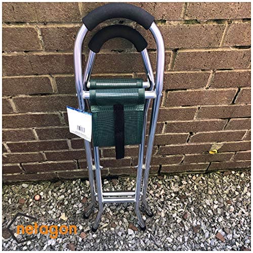 Netagon Lightweight Folding Portable Walking Stick Chair Seat Stool Ideal for Hiking Camping Fishing Travel (Green) — view 4