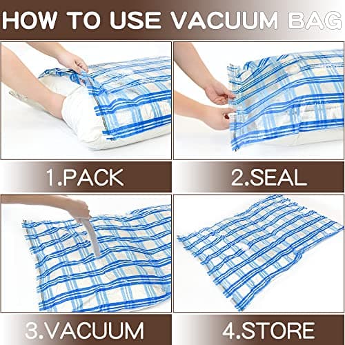 STORAGE MASTER Vacuum Storage Bags, Space Saver Bags 80% More Storage Space, With Hand Pump (8, Jumbo) — view 5