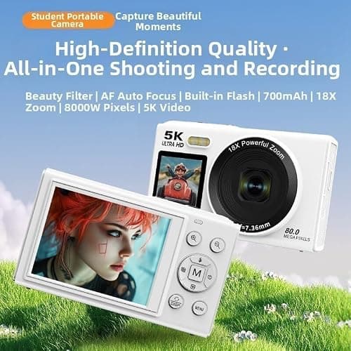 Dual Screen Vlogging Camera for 5k 80MP Selfie Dual Screen Vlogging(Pink) — view 2