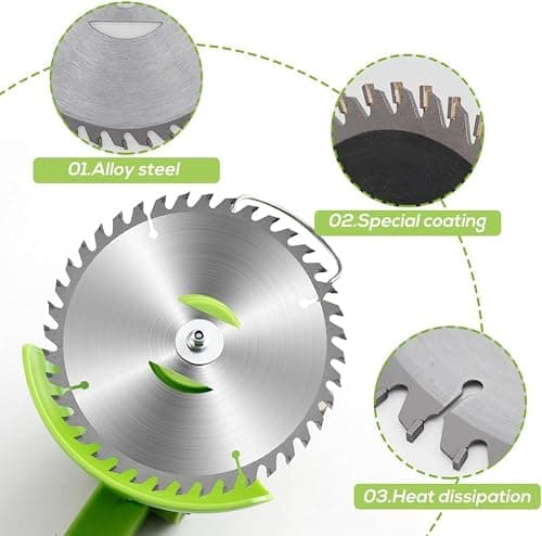 36Pcs Cordless Strimmer Blades Replacement Accessories,30 Pcs Plastic Grass Trimmer Blades and 6pcs Brush Cutter Blade Metal Blade,Lawn Strimmer Acces — view 2