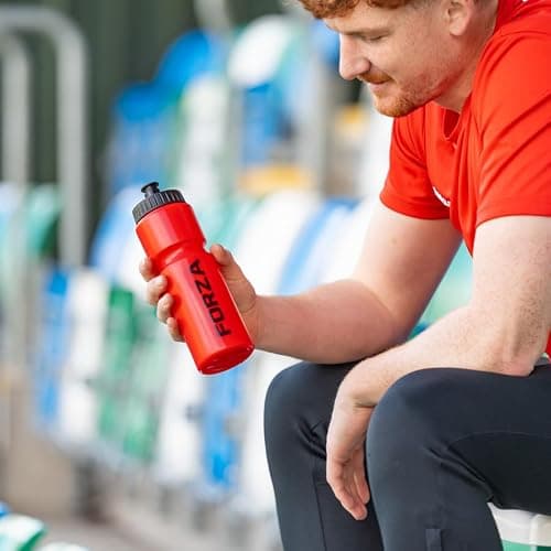 FORZA 750ml Sports Water Bottle | BPA-Free Water Bottles with Durable, Easy-Squeeze Design – Multiple Colours Available (Pack of 1, Red) — view 2