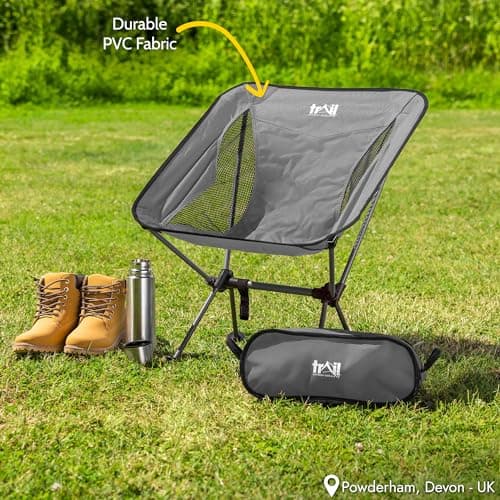 Trail Hawk Ultralight Camping Chair, Grey — view 2