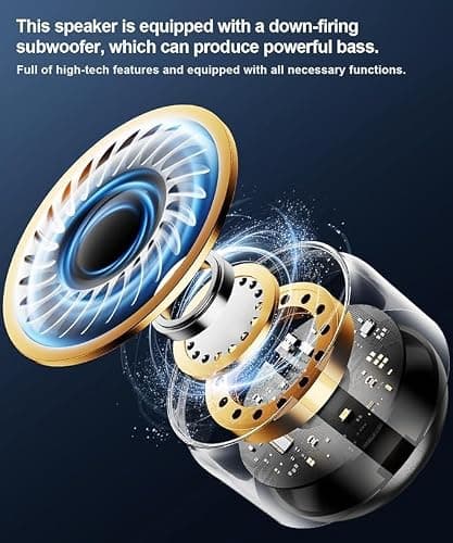 Bluetooth Speaker, Portable Wireless Bluetooth Speaker with Colorful Lights,5-20 Hour Playtime,Bluetooth 5.2 USB C Fast Charge,Mini Speaker with Wireless Stereo Pairing,Gifts for Outdoor, Travel, Home — view 2