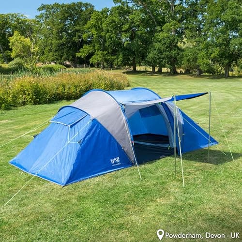 Trail Hartland 4 Man 2 Room Tent With Living Area and Awning, 3000mm Waterproof Rating, Tunnel Tent with Dark Zone Bedroom Technology, Family Camping, Bag Included (420cm x 210cm x 140/115cm) — view 2