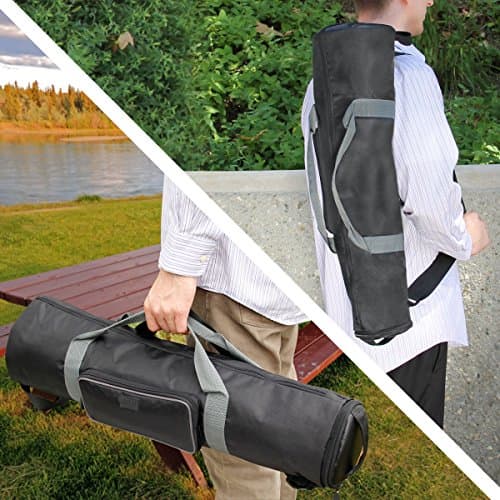 USA Gear Padded Tripod Case with Shoulder Strap, Adjustable Size Extension and Storage Pocket for Professional Camera Accessories and Photo Carrying Needs - Holds Tripod from 53 to 89 cm Folded — view 6