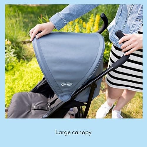 Graco EZLite, ultimate easy-to-use lightweight stroller at only 6.6kg for on-the-go families. Suitable from birth to approx. 3 years (0-15kg), Stormy fashion — view 4