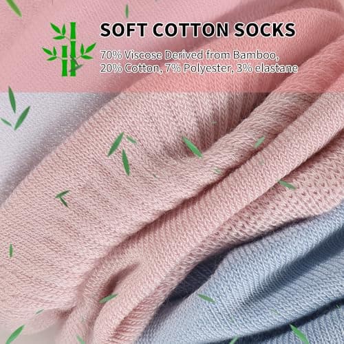 BUDERMMY Bamboo Trainer Socks for Womens, 5 Pairs No Show Ankle Low Cut Invisible Socks Ladies Breathable Short Socks (UK, Numeric, 3, 5, Regular, Regular, 5 Pairs Multicolour) — view 6