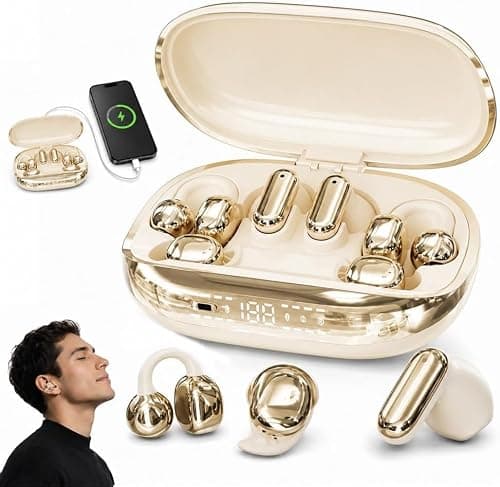 FLKWOP 3-in-1 Bluetooth Wireless Earbuds with Chargeable Power Bank Case