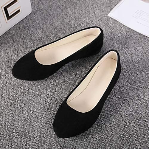 Women's Slip On Flat Walking Ballerina Shoes Casual Work Office Comfortable Cute Shoes Ladies Flat Pumps UK Size Slip On Loafers Ballet Ballerina Dolly Shoes Black, 7 UK — view 3