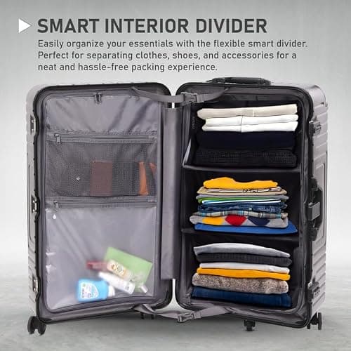 Aerolite Premium Hybrid Aluminium Polycarbonate Trunk, 4+1 Silent Wheels — view 5