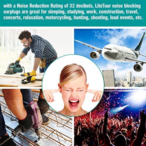 LiteTour 30 Pairs Foam Ear Plugs for Sleeping - SNR 38dB Noise Cancelling - Ultra Comfort Soft Reusable Earplugs for Work, Travel, Study, Concerts — view 5
