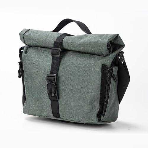 Expandable 7-10L Bicycle Front Bag with Support Frame(Olive Green)