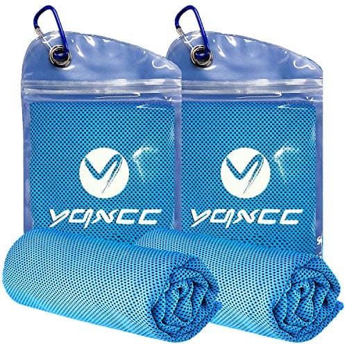 YQXCC 2 Pack Cooling Towels, 120x30 cm, Ice Cool Microfibre Towel for Neck