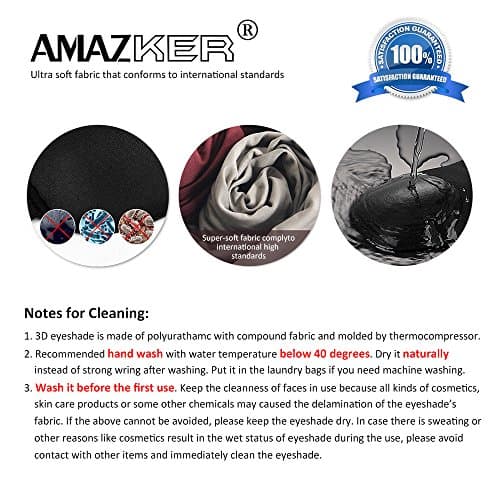Sleep Mask Invisible Alar Deep Orbit 3D Eye Mask Ultra Lightweight & Comfortable Sleeping Mask Eye Sleep Mask for Travel, Nap, Shift Works (Black&Blue&Stars, 3 Count（Pack of 1) — view 6
