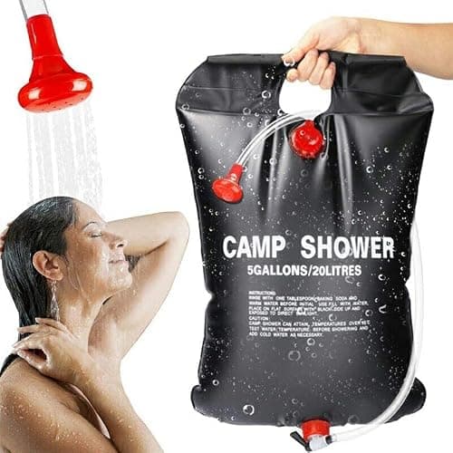 ADEPTNA Portable 20L Solar Camping Showers 5 Gallons Shower Bag with Shower Head – Ideal For Hiking Picnic Mountain Climbing Outdoor — view 4