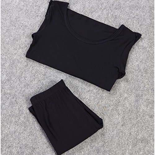 Liang Rou Women's Scoop Neck Top & Bottom Ultra Thin Thermal Underwear Set — view 5