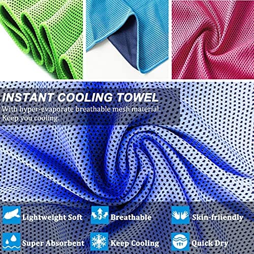 YQXCC 2 Pack Cooling Towels, 120x30 cm, Ice Cool Microfibre Towel for Neck — view 3