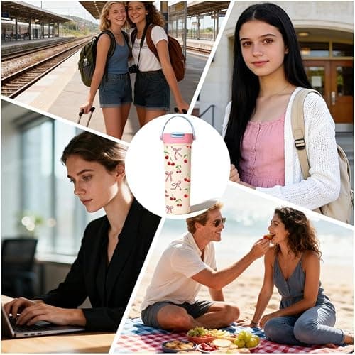 VorErgyllic Bow Coffee Cup Travel Mug,Tumbler with Straw,Girl School Gift — view 6