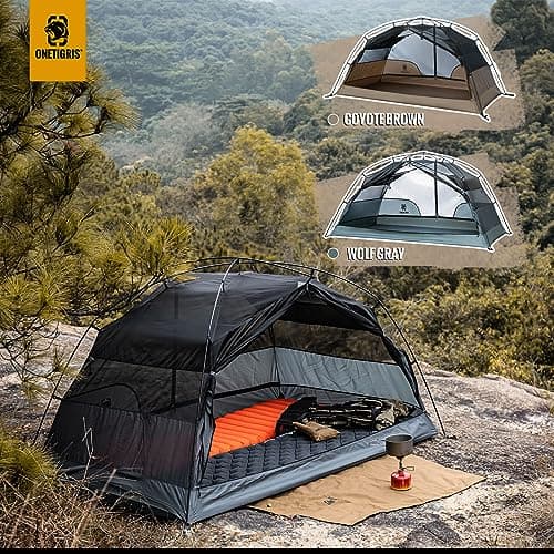 OneTigris COSMITTO 2 Person Backpacking Tent Shelter- Free Standing Lightweight Waterproof 3 Season Camping Tent for Outdoor Hiking Mountaineering — view 6
