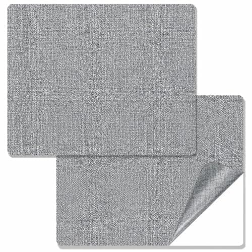 2 Pcs Grey Canvas Repair Patch, 20X28cm Self-Adhesive Canvas Repair Patches for Sofs & Tents, Waterproof Fabric Repair Kit, Adhesive Fabric Repair Patches for Sofas Tents Furniture Car Seats