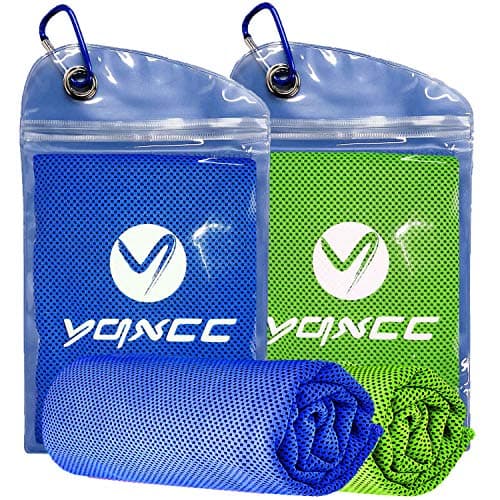 YQXCC 2 Pack Cooling Towels, 120x30 cm, Ice Cool Microfibre Towel for Neck