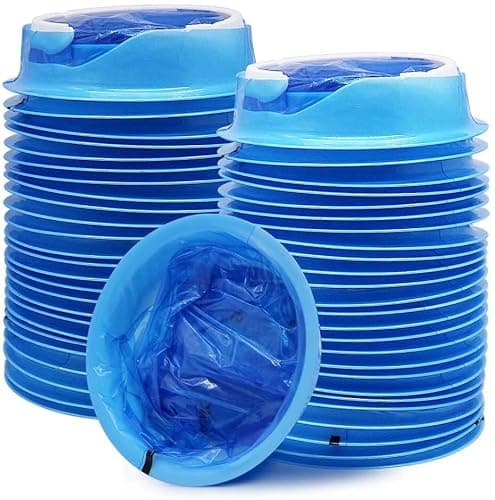 20Pack Vomit Bags Disposable Barf Bags,1000ml High Density Emesis Bags with Snap,Perfect for Morning Sickness,Kids,Pregnant Woman,Car Motion Sickness,Airsick (Light Blue)