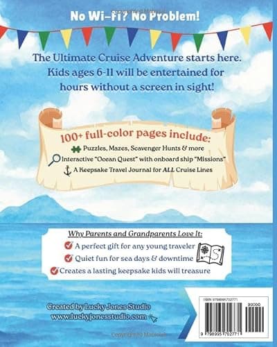 THE ULTIMATE TRAVEL ACTIVITY BOOK for Kids: CRUISE EDITION: 100+ Pages of Full-Color, Screen-Free Games, Puzzles & Scavenger Hunts + Keepsake Travel Journal to Keep Kids Busy on Vacation (Ages 6-11) — view 2