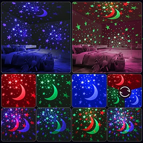 YACHANCE Kids Night Light Projector with White Noise Machine Baby,29 Soothing Sounds Star Projector Sensory Lights Toys for Children Boy Girls Gifts Baby Sound Machine with Timer and Remote — view 5