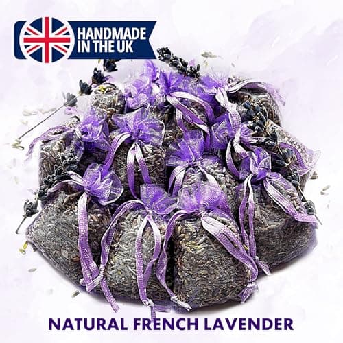 12 Hand Made Bags of Natural French Lavender, Vacuum Sealed, Moth Protection for Closet and Drawers, Highly Fresh Fragrant Lavender Lilac Bags, Natural Air Purifying Luggage Freshener (Pack of 2) — view 4