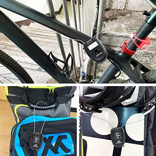 XCMAN Snowboard Lock with 30inch Ski Lock, Ski Locks Cable Retractable, Snowboard Lock Cable,Bike Locks and Suitcases,Secure 4-Digit — view 6