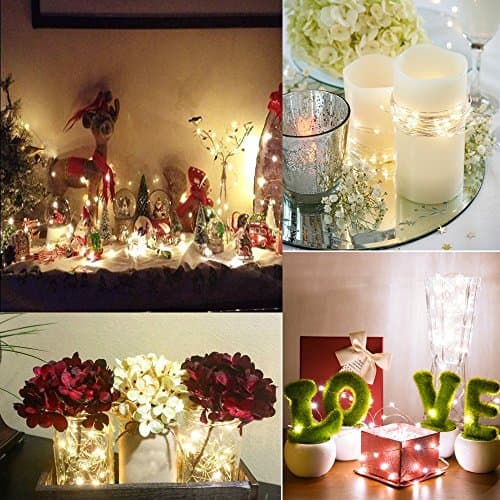 BXROIU 6Pack Fairy Lights Battery Operated, Warm White, 2M 20LEDs, — view 5