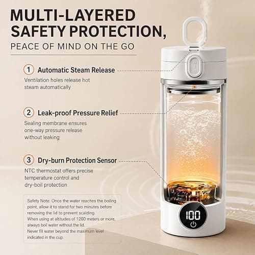 Portable Kettle, Travel Kettle 500ml, Portable Electric Kettle, LCD Display — view 6