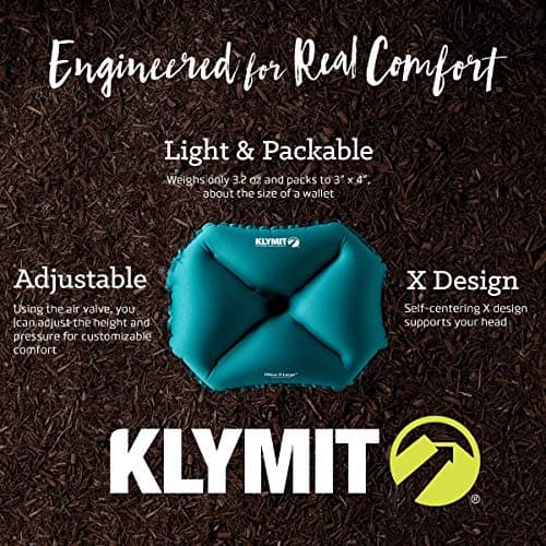 Klymit Pillow X Inflatable Camp & Travel Pillow, LARGE-Teal — view 2