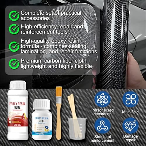 Carbon Fibre Repair Kit, Fiberglass Repair Kits, 5 Sets — view 2