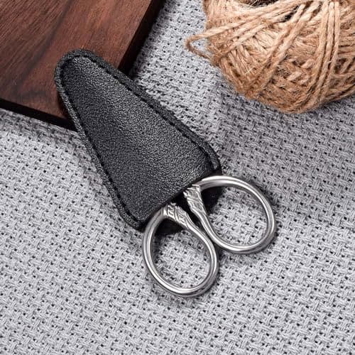 Beard Scissors for Moustache Nose Hair Eyebrow, Small Travel Size Trimmer — view 5